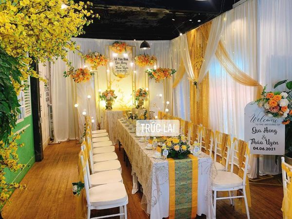 Hình ảnh không gian cưới sang trọng từ Trúc Lai Decor