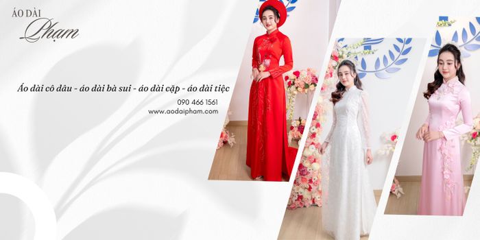Bộ sưu tập áo dài cưới tinh tế tại Áo dài Phạm