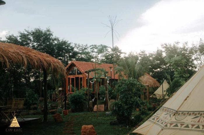 Không gian xanh mát tại Camping Khang