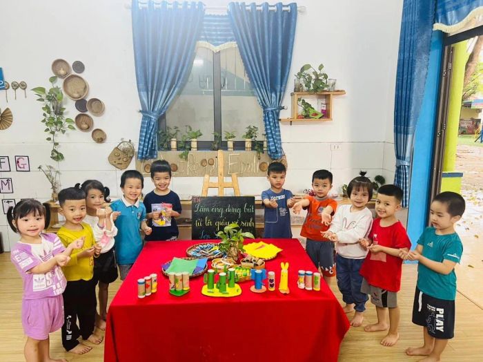 Góc sáng tạo nghệ thuật tại Trường Mầm Non Âu Cơ