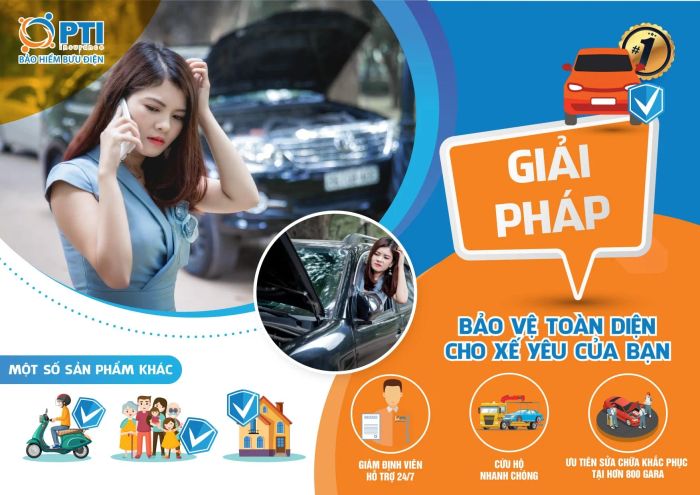 Hình ảnh minh họa dịch vụ bảo hiểm ô tô PTI toàn diện