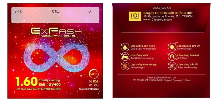 Hình ảnh tròng kính Exfash phiên bản cao cấp