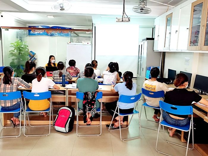 Hình ảnh thực tế về không gian đào tạo tại Trung tâm Hoa Hướng Dương