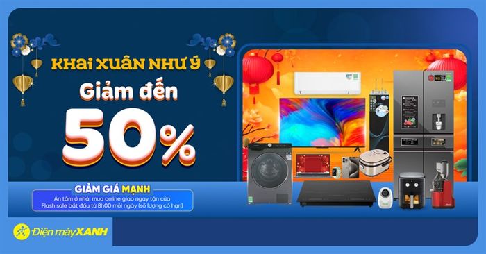 Cửa hàng Điện máy XANH với không gian mua sắm hiện đại