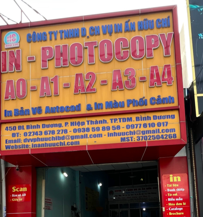 Không gian phục vụ chuyên nghiệp tại In ấn - Photocopy Hữu Chí