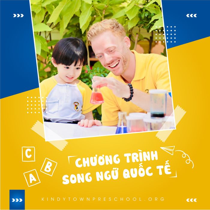 Hình ảnh không gian học tập tại Trường Mầm non Song ngữ KINDY TOWN