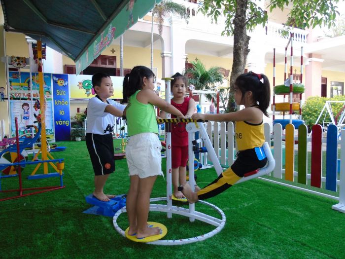 Lớp học hiện đại và an toàn tại Trường Mầm non Hùng Vương