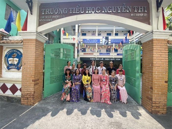 Không gian xanh mát tại Trường Tiểu học Nguyễn Thi