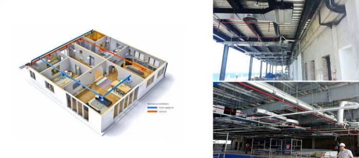 Hình ảnh thi công hệ thống ống gió chuyên nghiệp của Dosamec