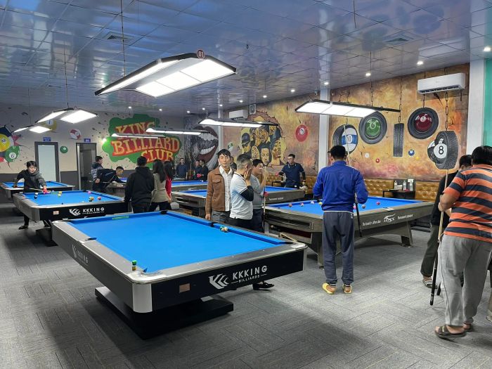 Không gian hiện đại tại King Billiards Club