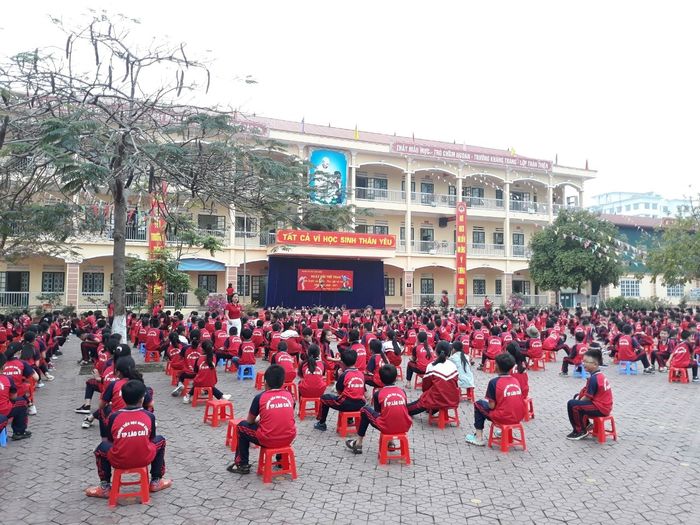 Hình ảnh ấn tượng về Trường Tiểu học Nam Cường: Khuôn viên xanh - sạch - đẹp với cơ sở vật chất hiện đại, tạo không gian học tập lý tưởng cho học sinh.