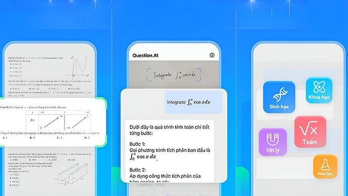Giao diện ứng dụng Question.AI