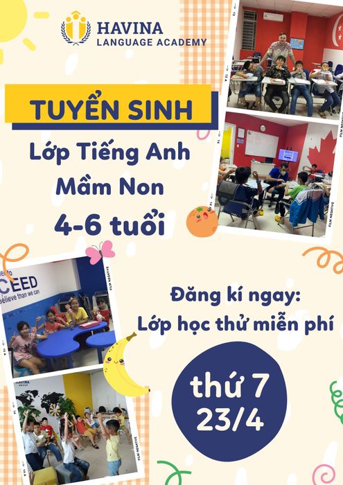 Học Viện Anh Ngữ Havina - Hình ảnh lớp học tương tác cùng giáo viên bản ngữ