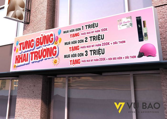 Công trình biển quảng cáo nổi bật từ Vũ Bảo