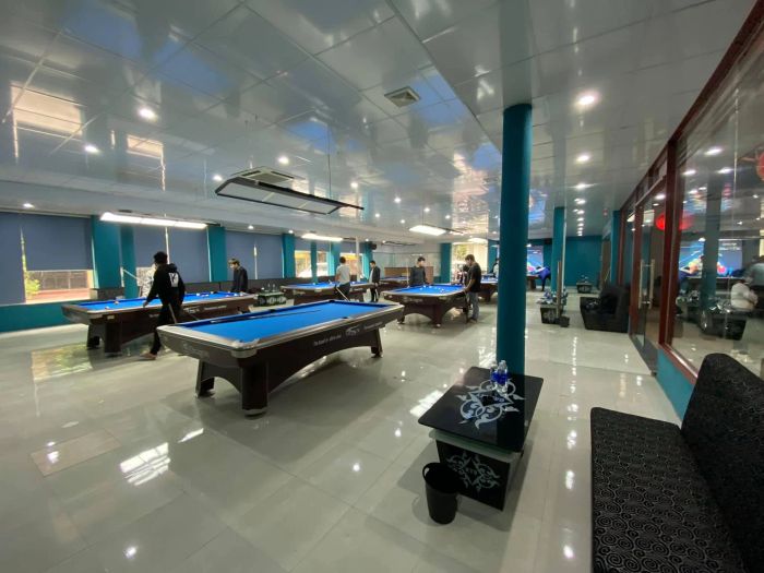 Không gian sang trọng tại Galaxy Billiard Club