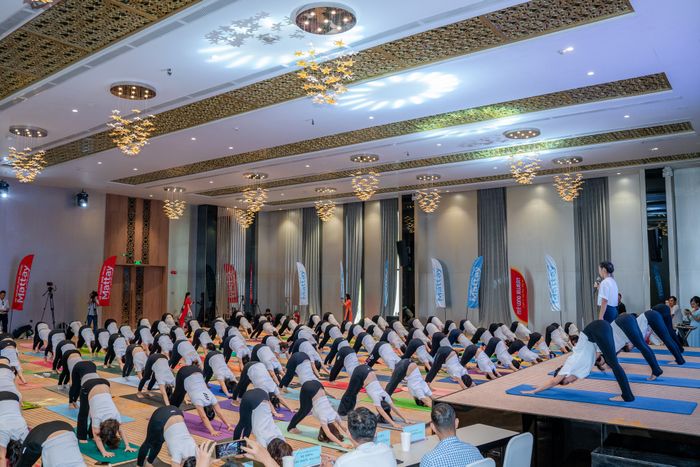 Hình ảnh lớp học tại Yoga Quang Trung - Không gian hòa quyện giữa hiện đại và tĩnh lặng
