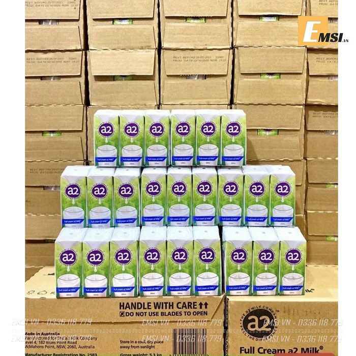 Hình ảnh chân thực Sữa tươi A2 Full Cream - Tinh hoa dinh dưỡng từ Úc