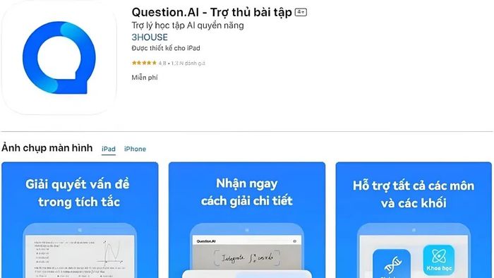 Trải nghiệm sử dụng Question.AI