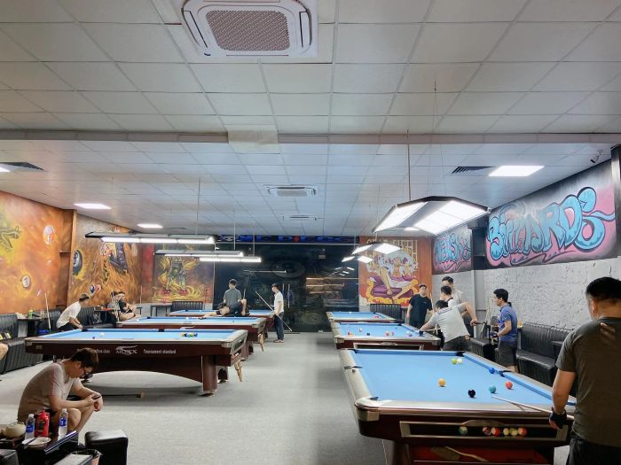 Góc chơi bi-a chuyên nghiệp tại NewSky Billiards