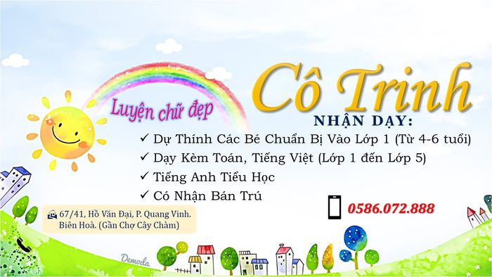 Không gian học tập tại lớp Cô Trinh
