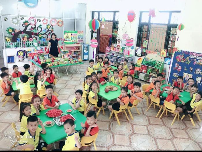Hình ảnh ấn tượng về không gian học tập tại Trường mầm non Hoa Sen Hà Nam