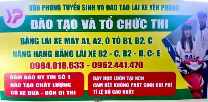 Hình ảnh thực tế lớp học tại Trung tâm Lái xe Yên Phong (Ảnh 1)