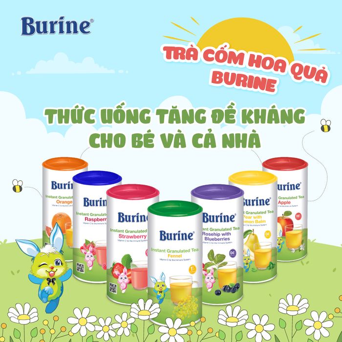 Hình ảnh trà hoa quả Burine - thức uống bổ dưỡng cho bé