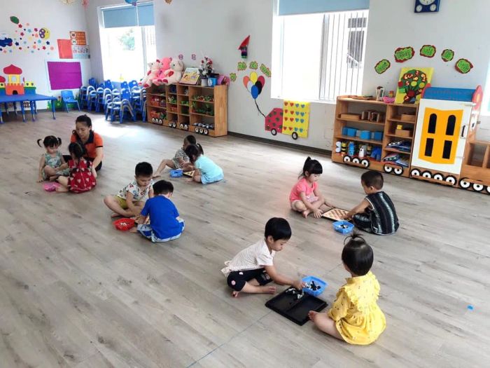 Mầm Non Sunflower Thái Bình - Bộ ảnh ấn tượng về không gian học tập đầy sáng tạo và tràn ngập yêu thương.