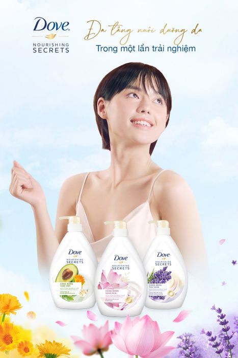 Hình ảnh chân thực về dòng sữa tắm dưỡng thể Dove cao cấp