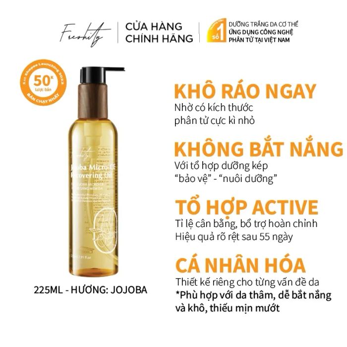Hình ảnh chân thực dầu dưỡng Jojoba Freshity