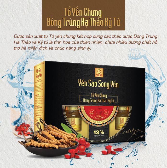 Hình ảnh sản phẩm Tổ yến chưng Đông trùng hạ thảo Kỷ tử Song Yến (ảnh 2)