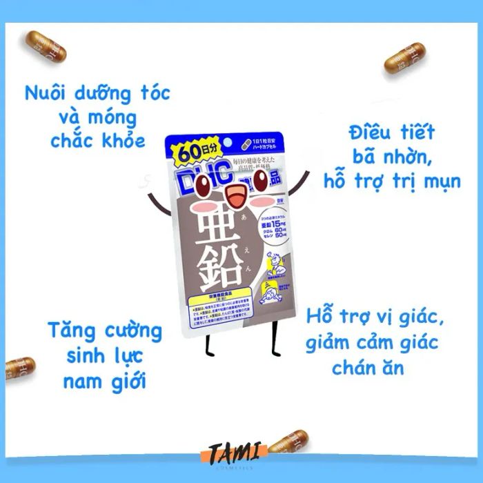 Hình ảnh chi tiết Viên uống kẽm DHC Zinc Nhật Bản - Giải pháp chăm sóc da từ bên trong