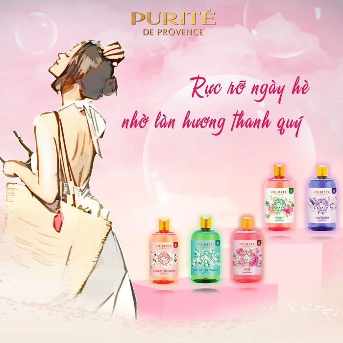 Hình ảnh sữa tắm hoa Anh Đào Purité sang trọng