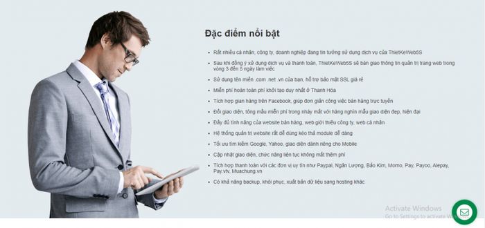 Hình ảnh website mẫu của Thietkeweb5s