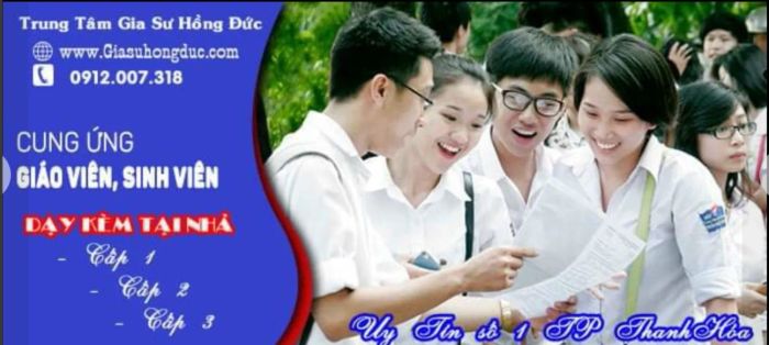 Hình ảnh lớp học tại Trung Tâm Gia Sư Hồng Đức