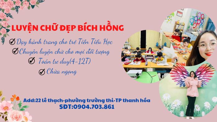 Hình ảnh lớp học tại Trung tâm Luyện chữ đẹp Bích Hồng