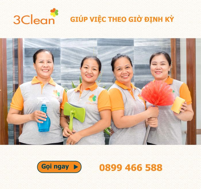 Hình ảnh đội ngũ giúp việc chuyên nghiệp 3Clean