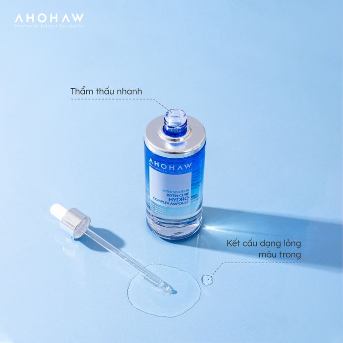 Bộ ảnh minh họa Ampoule Ahohaw - Tinh chất vàng cho làn da căng mọng