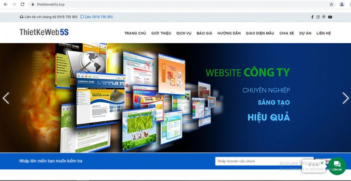 Hình ảnh dự án tiêu biểu của Thietkeweb5s