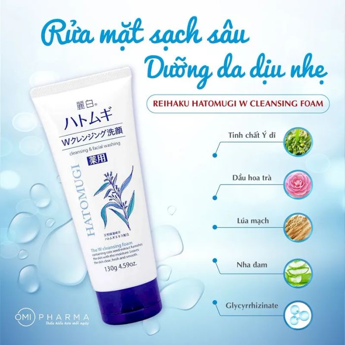 Sữa rửa mặt Hatomugi ảnh 1