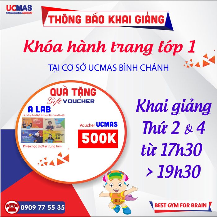 Không gian học tập tại Trung tâm Số học Trí tuệ UCMAS