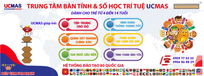Giờ học thực hành bàn tính tại UCMAS