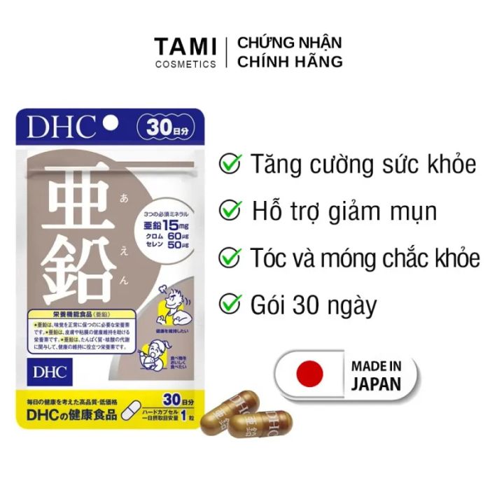 Hình ảnh thực tế Viên uống kẽm DHC Zinc Nhật Bản - Hộp 30 viên tiện dụng