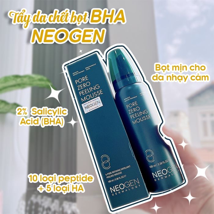 Hình ảnh minh họa Neogen Pore Zero Peeling Mousse - Bọt tẩy da chết BHA cao cấp