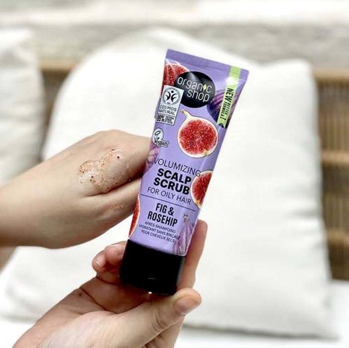 Hình ảnh thực tế Tẩy Tế Bào Chết Da Đầu Organic Shop - Thiết kế tinh tế với chiết xuất Sung & Tầm Xuân