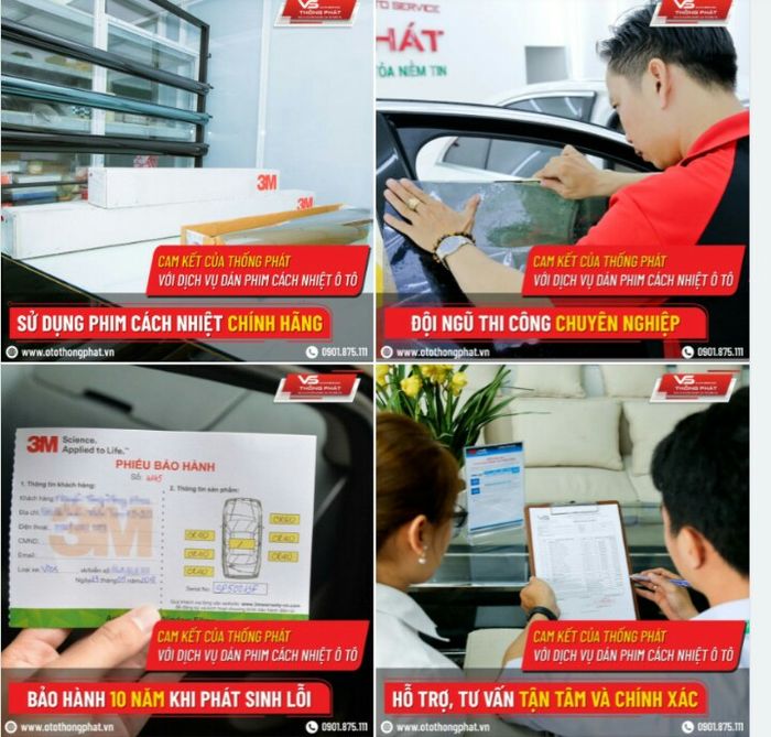 Quy trình dán phim cách nhiệt chuẩn chỉnh tại Thống Phát