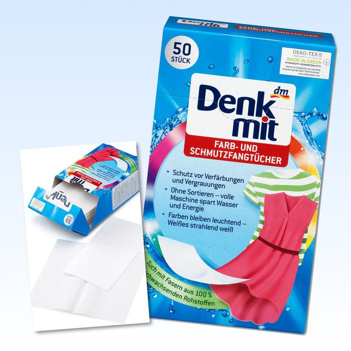 Hình ảnh thực tế Viên Tẩy Quần Áo Màu Denkmit