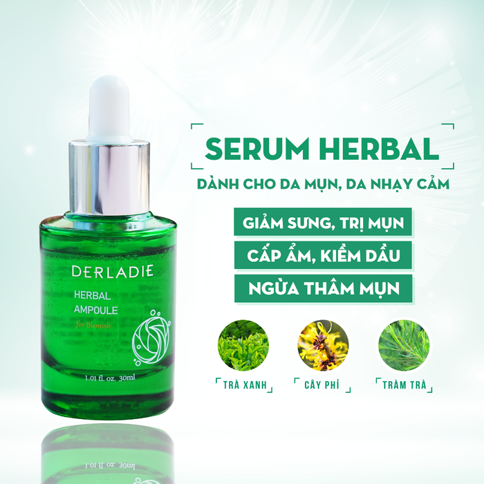 Tinh Chất Tràm Trà Cho Da Mụn Derladie Herbal Ampoule For Blemish ảnh 2