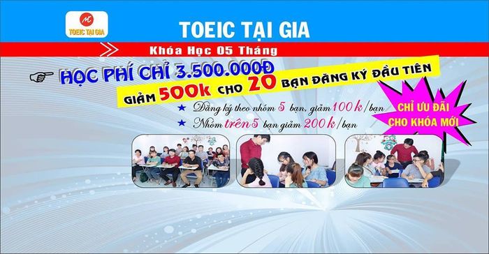 Không gian học tập sáng tạo tại Toeic Tại Gia