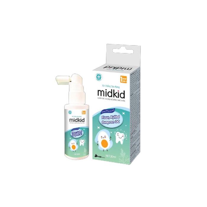 Hình ảnh thực tế xịt chống sâu răng Midkid